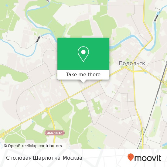 Карта Столовая Шарлотка, Подольск 142110