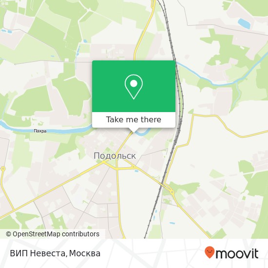 Карта ВИП Невеста, улица Фёдорова Подольск 142100