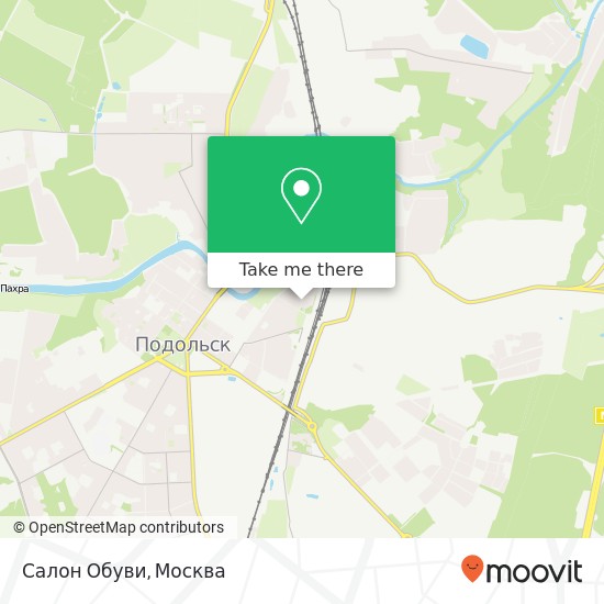 Карта Салон Обуви, улица Дзержинского Подольск 142116