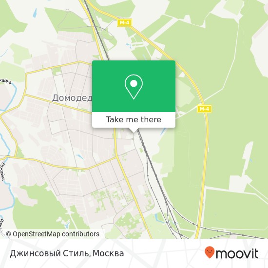 Карта Джинсовый Стиль, улица Юрия Корнеева Домодедово 142000