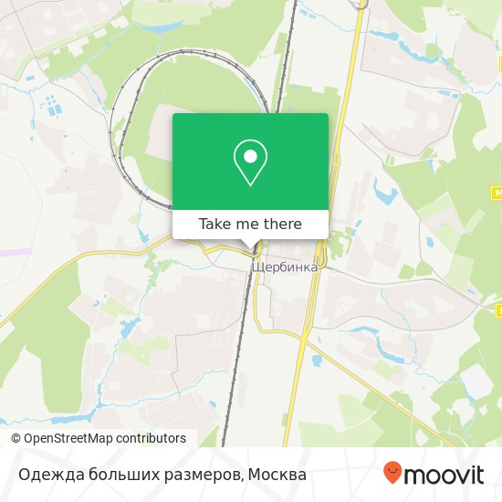 Карта Одежда больших размеров, Москва 142172