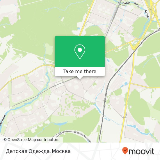 Карта Детская Одежда, Скобелевская улица Москва 117624