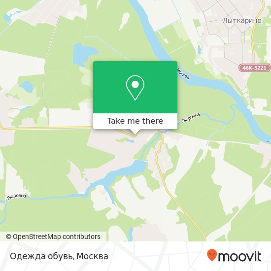 Карта Одежда обувь, М5-Володарского-Каширское шоссе Ленинский район 142714