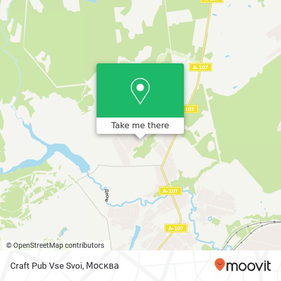 Карта Craft Pub Vse Svoi, Калининец Наро-Фоминский район 143370