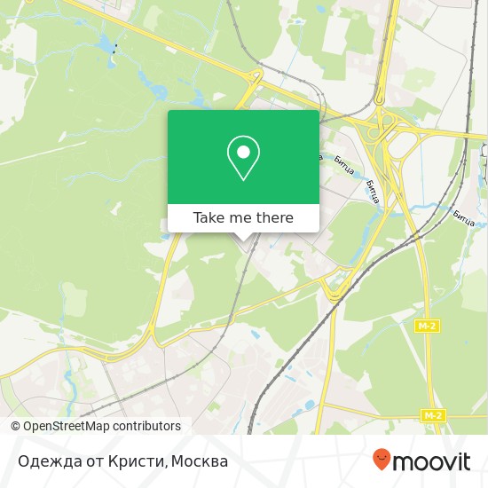 Карта Одежда от Кристи, улица Академика Глушко Москва 117216