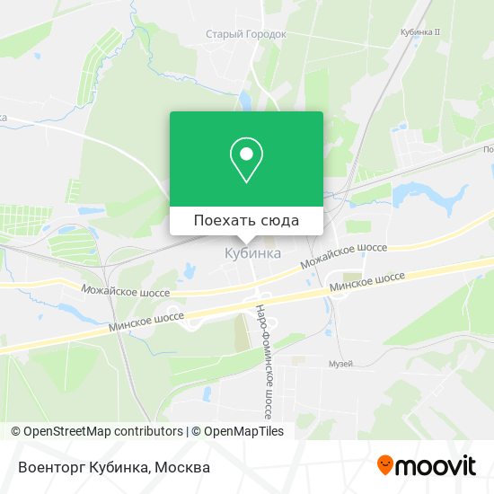 Карта Военторг Кубинка