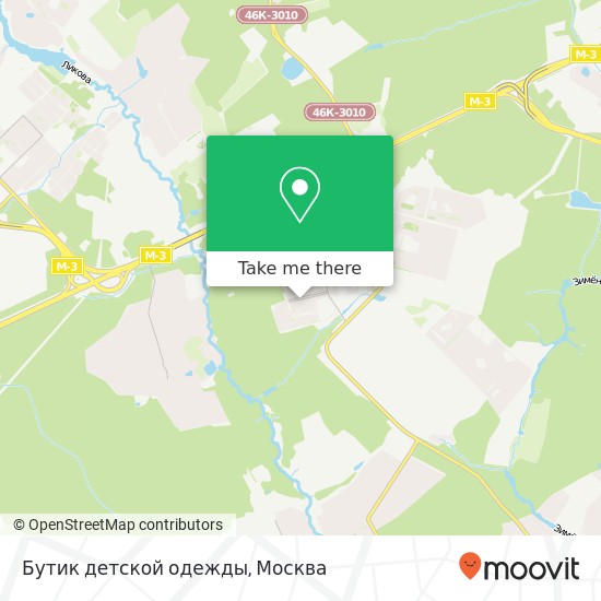 Карта Бутик детской одежды, 3-й микрорайон Москва 142784