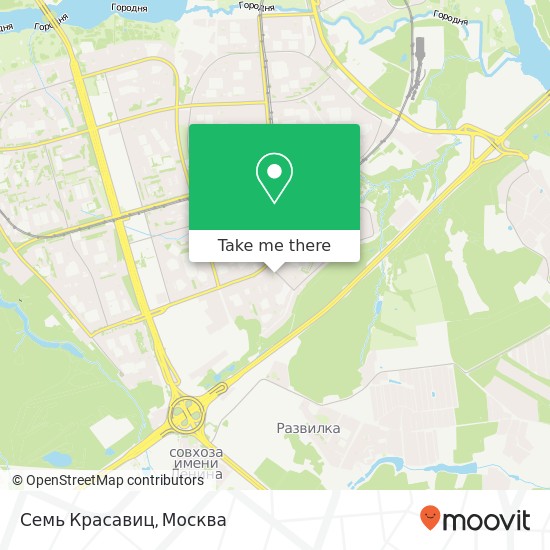 Карта Семь Красавиц, Тамбовская улица, 4 Москва 115597