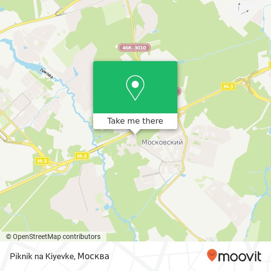 Карта Piknik na Kiyevke, 1-й микрорайон Москва 142782