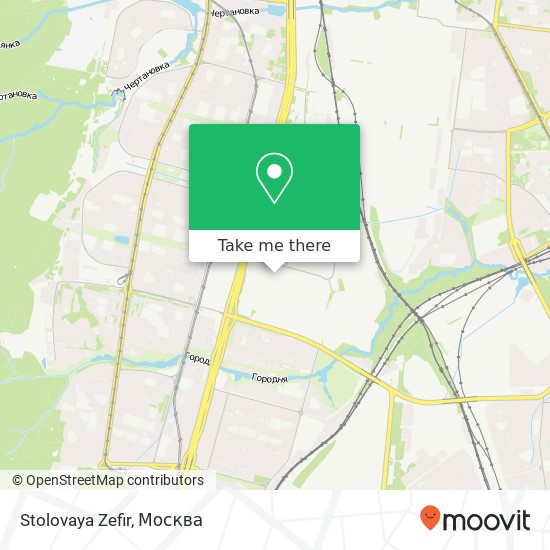 Карта Stolovaya Zefir, 1-й Дорожный проезд Москва 117545