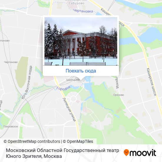 Карта Московский Областной Государственный театр Юного Зрителя