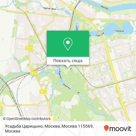 Карта Усадьба Царицыно, Москва, Москва 115569