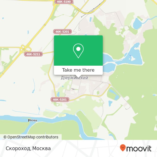 Карта Скороход, Лесная улица Дзержинский 140093