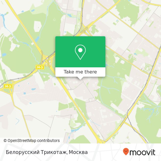 Карта Белорусский Трикотаж, Москва 117133