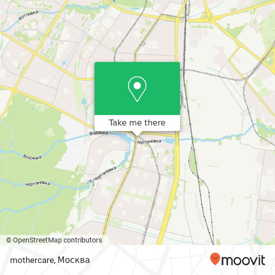 Карта mothercare, Чертановская улица, 1G Москва 117208
