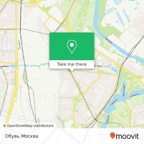 Карта Обувь, Кантемировская улица Москва 115477