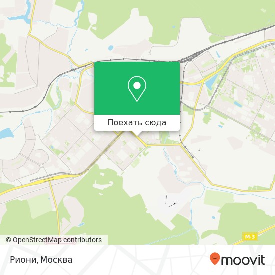Карта Риони, Новопеределкинская улица, 13 Москва 119633