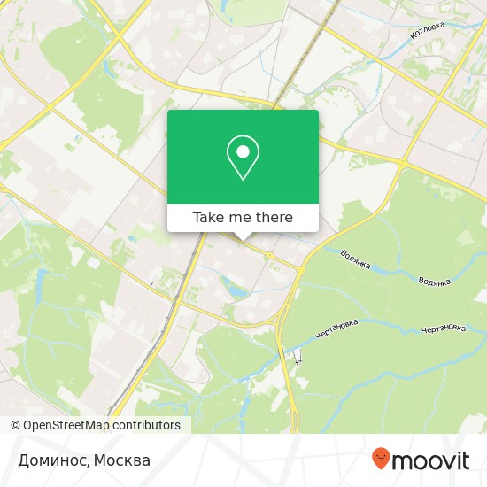 Карта Доминос, улица Миклухо-Маклая, 55 Москва 117279