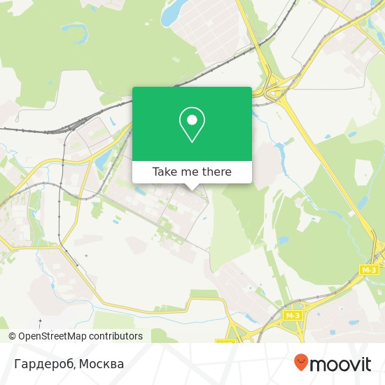 Карта Гардероб, Солнцевский проспект Москва 119620