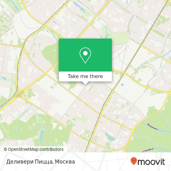 Карта Деливери Пицца, Москва 117485