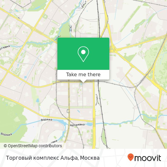 Карта Торговый комплекс Альфа, Москва 117556