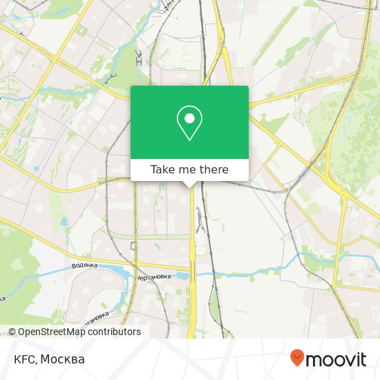 Карта KFC, Варшавское шоссе Москва 117556