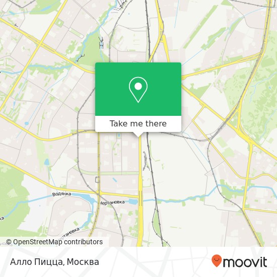 Карта Алло Пицца, Варшавское шоссе Москва 117556