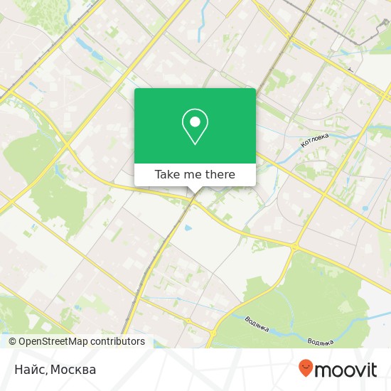 Карта Найс, Профсоюзная улица Москва 117420