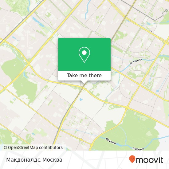 Карта Макдоналдс, Профсоюзная улица, 61 Москва 117420