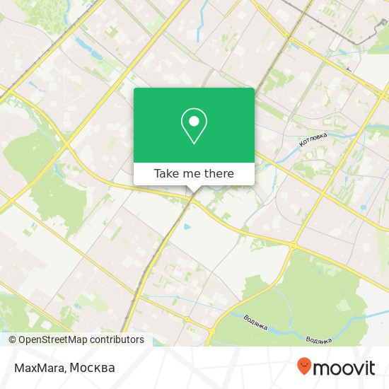 Карта MaxMara, Профсоюзная улица Москва 117420