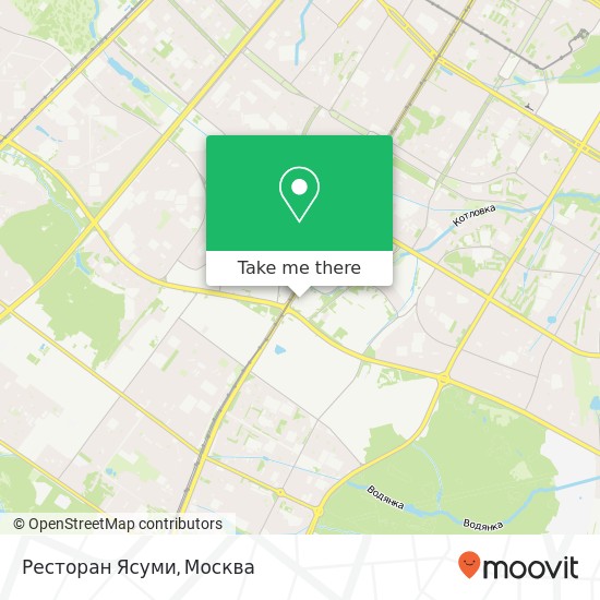 Карта Ресторан Ясуми, Москва 117420