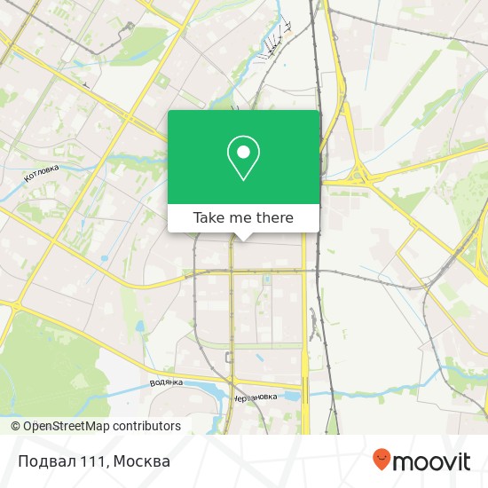 Карта Подвал 111, Болотниковская улица, 11 Москва 117556