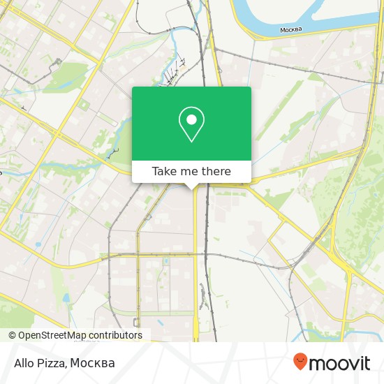 Карта Allo Pizza, Варшавское шоссе Москва 117556