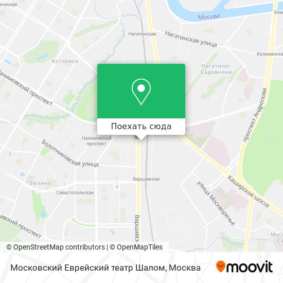Карта Московский Еврейский театр Шалом
