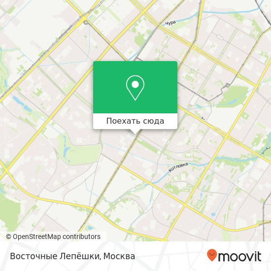 Карта Восточные Лепёшки, Профсоюзная улица Москва 117393