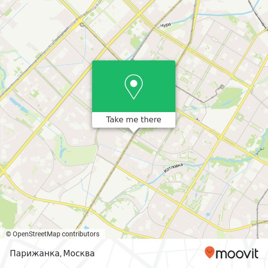 Карта Парижанка, улица Гарибальди Москва 117335