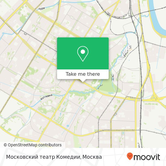 Карта Московский театр Комедии