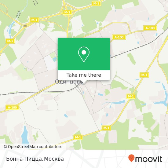 Карта Бонна-Пицца, улица Маковского, 2 Одинцовский район 143006