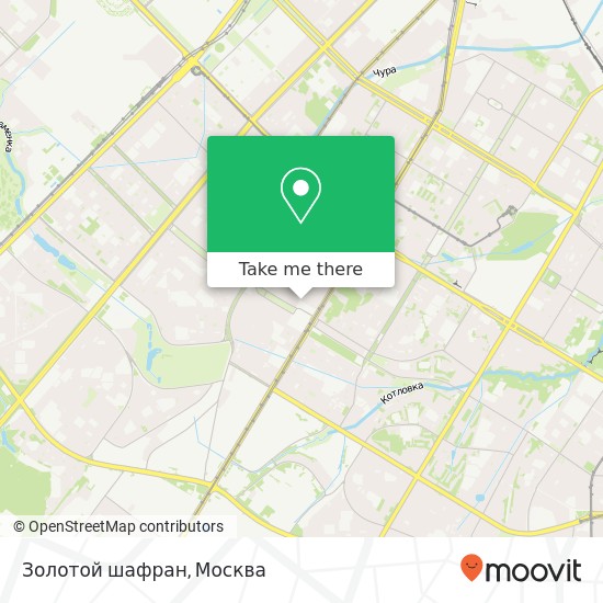 Карта Золотой шафран, улица Гарибальди, 23 Москва 117335