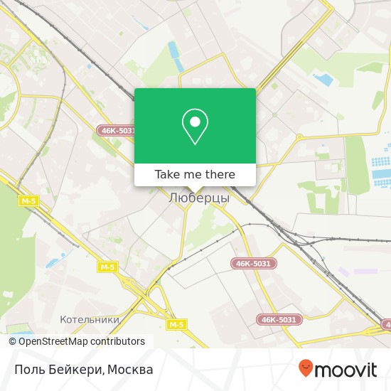 Карта Поль Бейкери, Смирновская улица Люберецкий район 140005