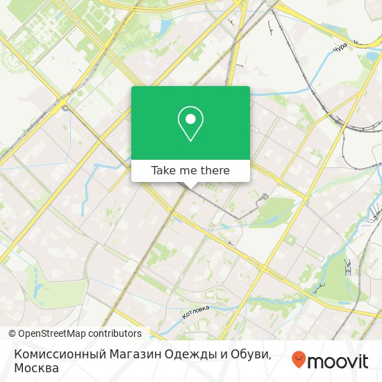 Карта Комиссионный Магазин Одежды и Обуви, улица Кржижановского Москва 117218
