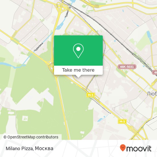 Карта Milano Pizza, Москва 109431