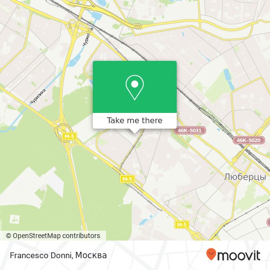 Карта Francesco Donni, улица Авиаконструктора Миля Москва 109156
