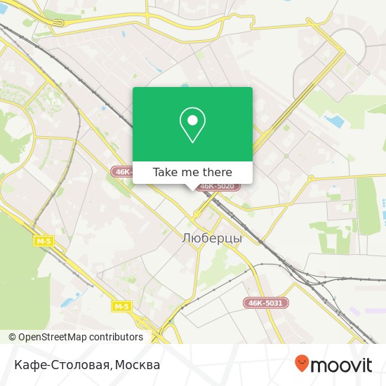 Карта Кафе-Столовая, Люберецкий район 140102