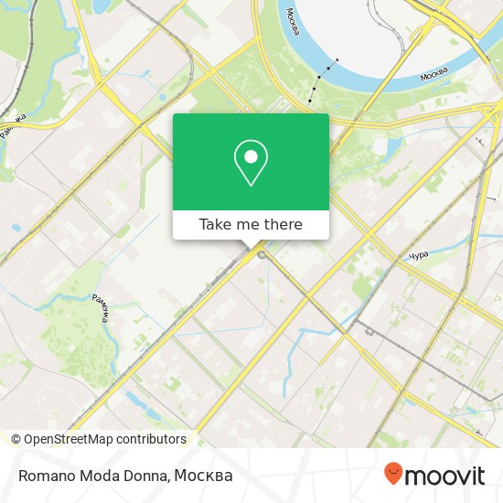 Карта Romano Moda Donna, проспект Вернадского Москва 119311