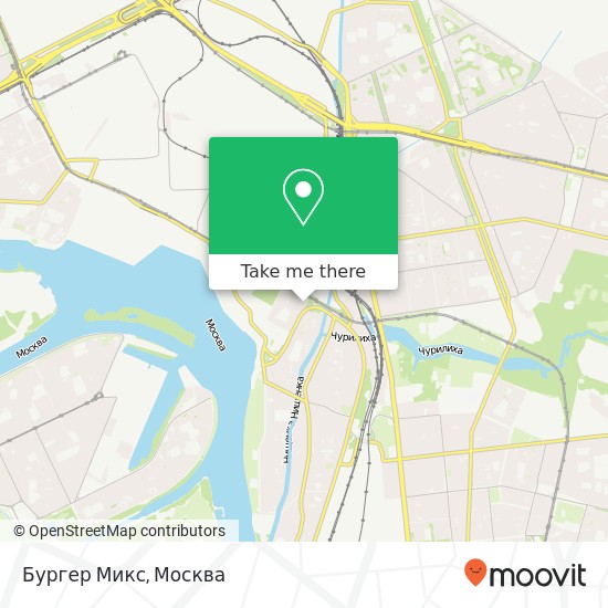 Карта Бургер Микс, Москва 109548