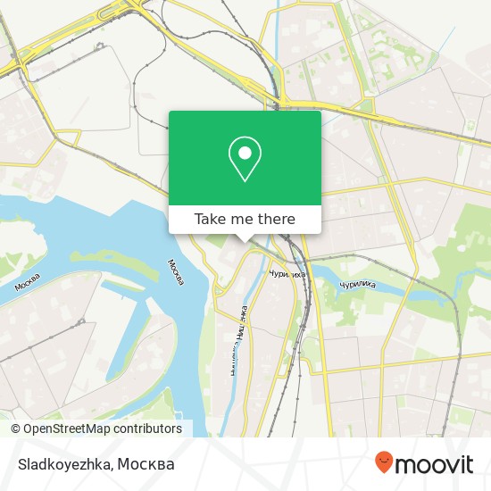 Карта Sladkoyezhka, улица Гурьянова, 2A Москва 109548