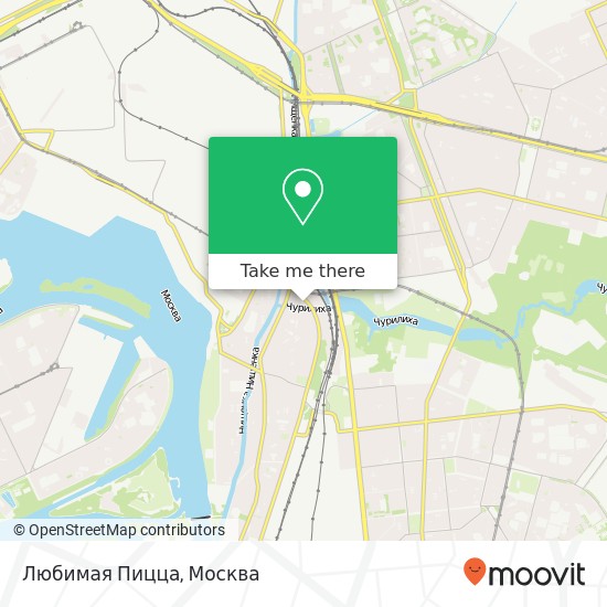 Карта Любимая Пицца, улица Полбина Москва 109548