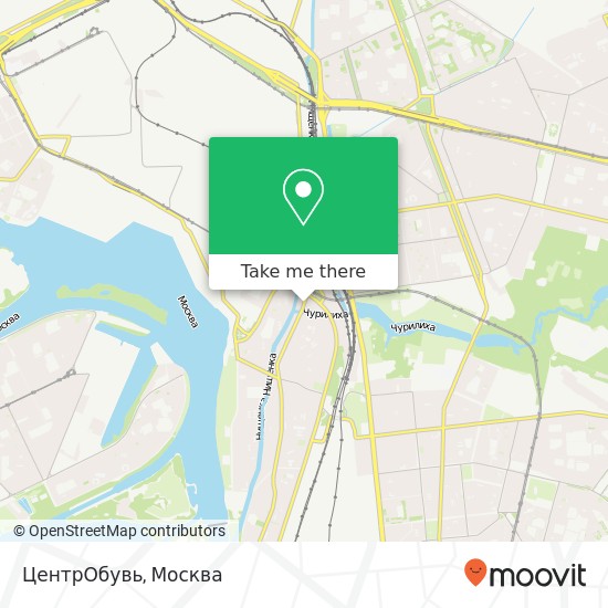 Карта ЦентрОбувь, Шоссейная улица Москва 109548