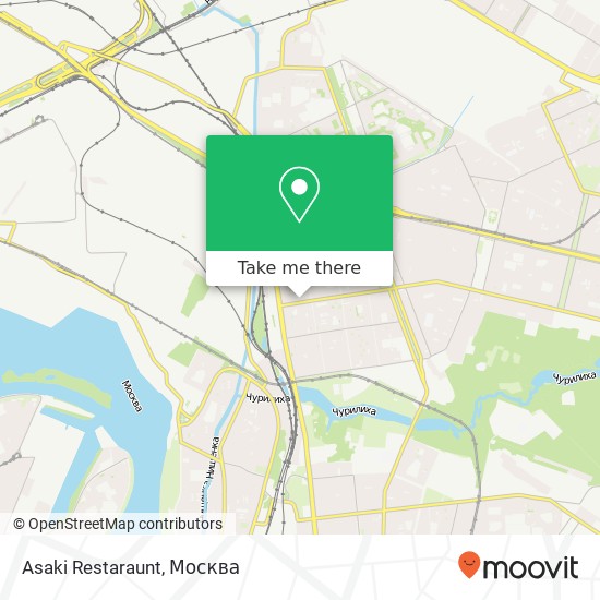 Карта Asaki Restaraunt, Москва 109390